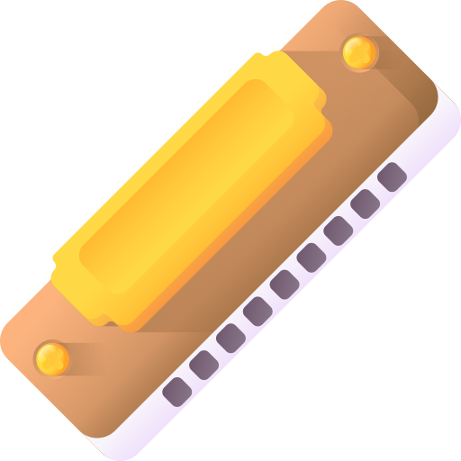 harmonica 3D Color Icône