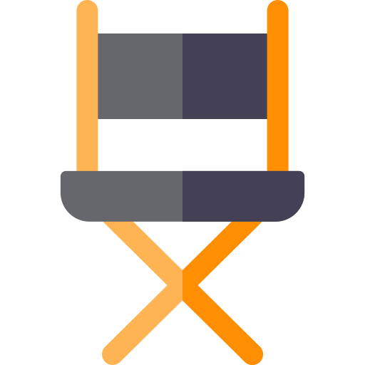 Director chair Basic Rounded Flat icon