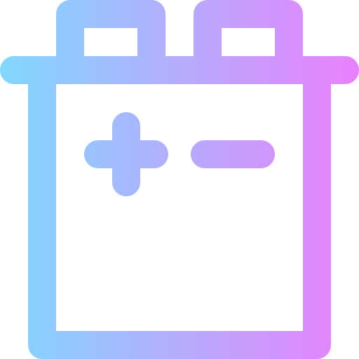 Car battery Super Basic Rounded Gradient icon