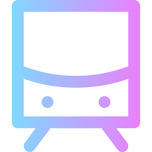 기차 Super Basic Rounded Gradient icon