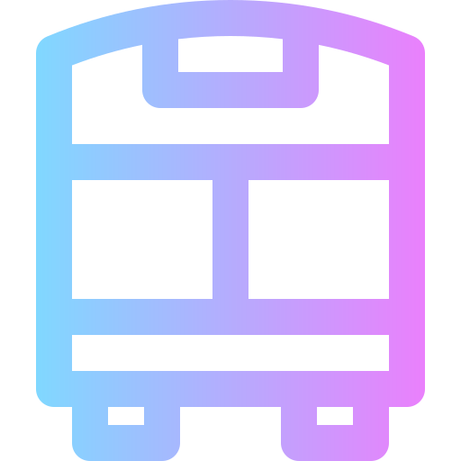 학교 버스 Super Basic Rounded Gradient icon