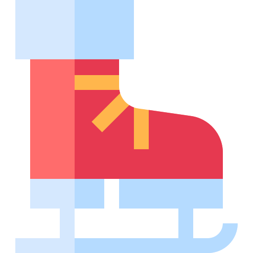 Ice skate Basic Straight Flat icon