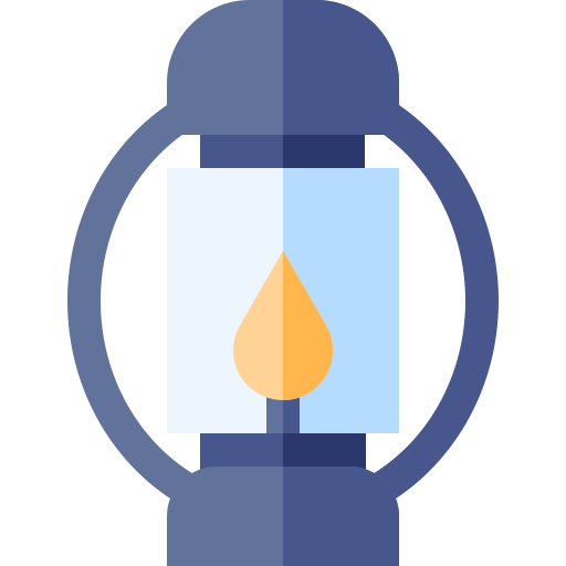 Kerosene lamp Basic Straight Flat icon
