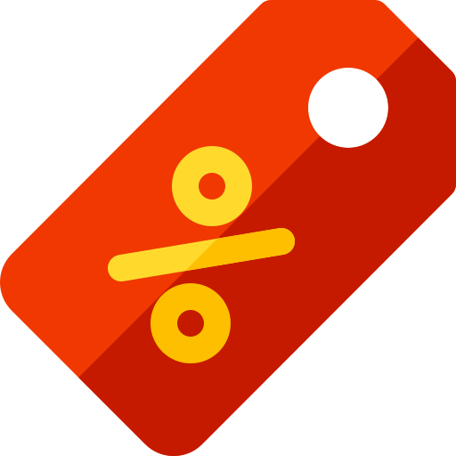 etiqueta de descuento Basic Rounded Flat icono