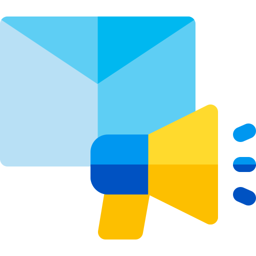 marketing e-mailowy Basic Rounded Flat ikona