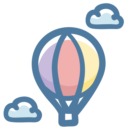 heteluchtballon Generic Hand Drawn Color icoon