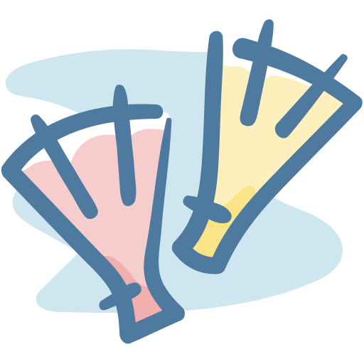 Flippers Generic Hand Drawn Color icon