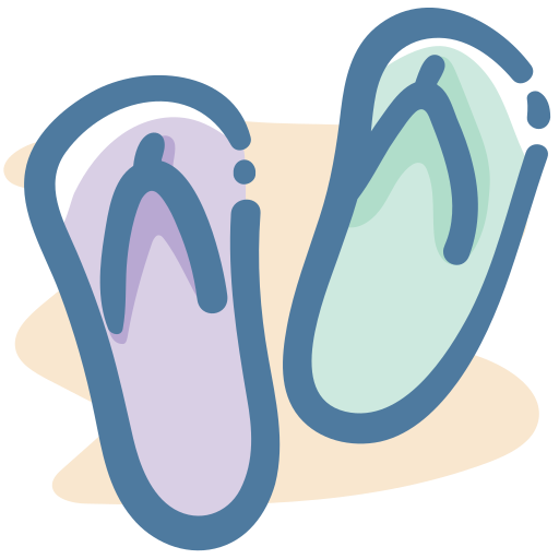 slippers Generic Hand Drawn Color icoon