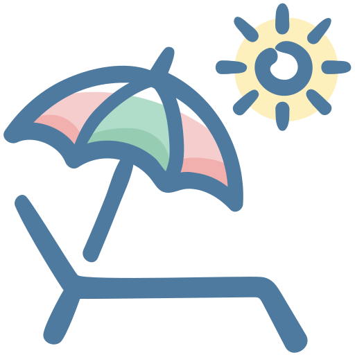 Sun umbrella Generic Hand Drawn Color icon