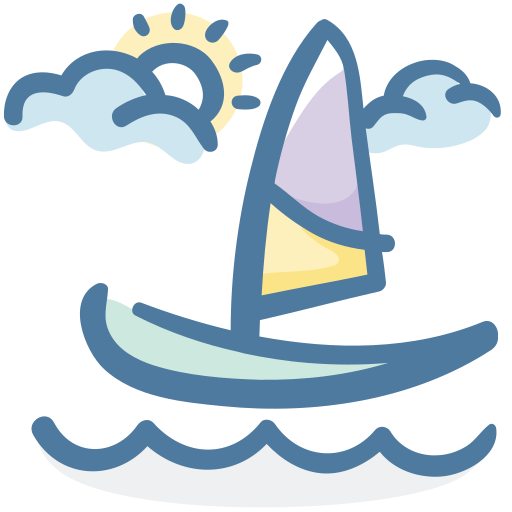 Парусная лодка Generic Hand Drawn Color иконка