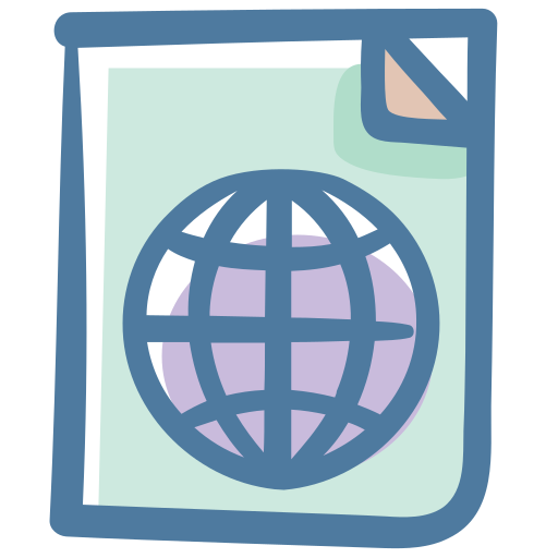 paszport Generic Hand Drawn Color ikona