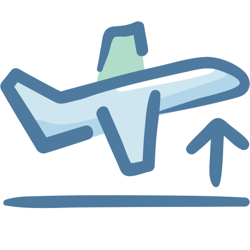 samolot Generic Hand Drawn Color ikona