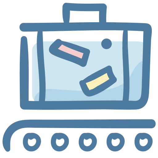 Travel baggage Generic Hand Drawn Color icon