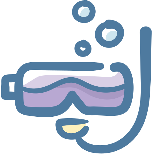 maska do nurkowania Generic Hand Drawn Color ikona