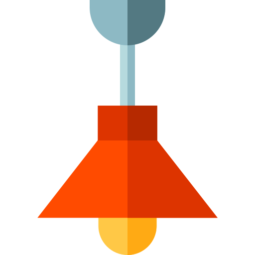 Ceiling light Basic Straight Flat icon