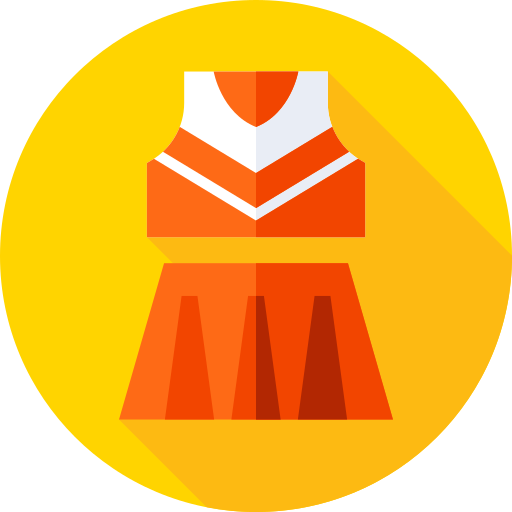 cheerleaderka Flat Circular Flat ikona