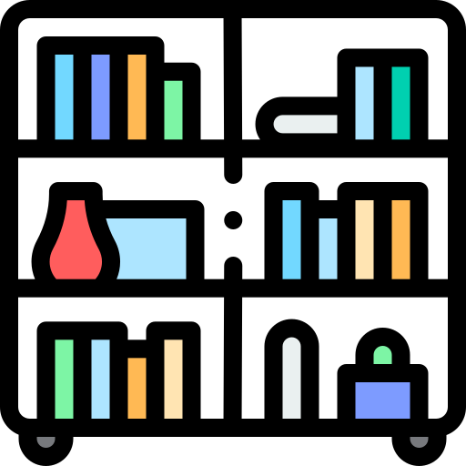 Shelves Detailed Rounded Lineal color icon