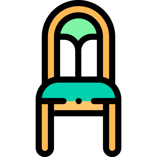 椅子 Detailed Rounded Lineal color icon