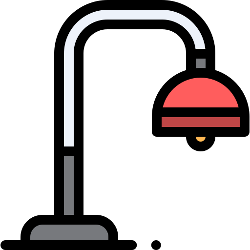 lampada da pavimento Detailed Rounded Lineal color icona