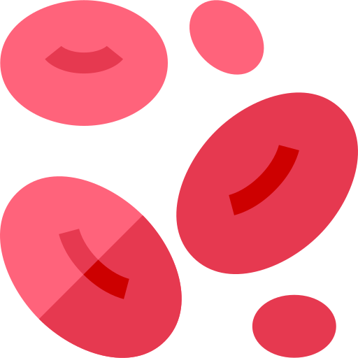 czerwone krwinki Basic Straight Flat ikona