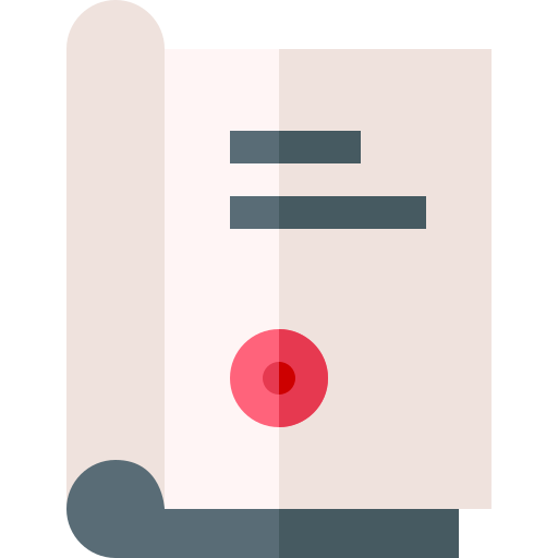 documento legal Basic Straight Flat icono