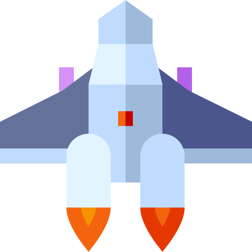 ruimteschip Basic Straight Flat icoon
