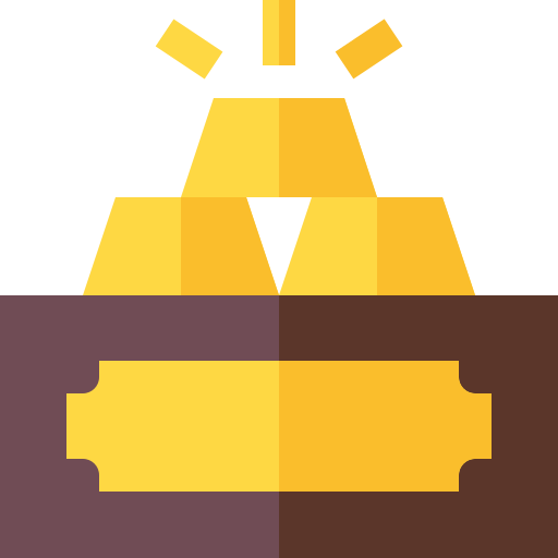 lingotes de oro Basic Straight Flat icono