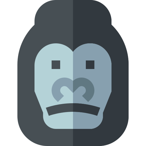 Gorilla Basic Straight Flat icon