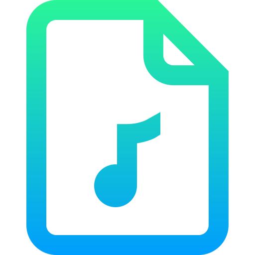 Music file Super Basic Straight Gradient icon