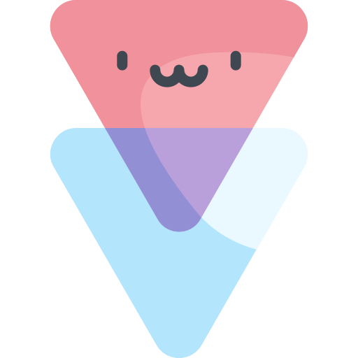 biseksualny Kawaii Flat ikona
