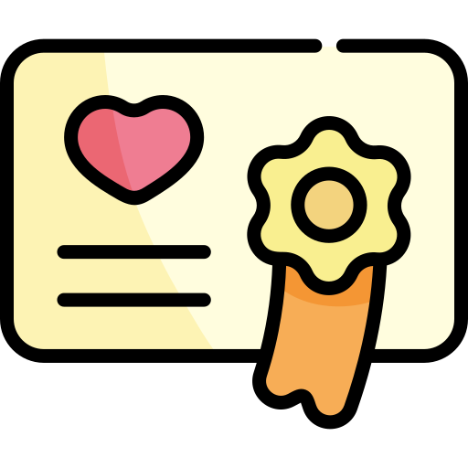 Marriage certificate Kawaii Lineal color icon