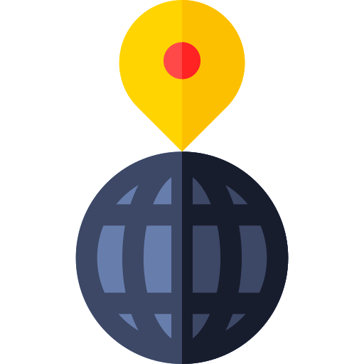 marcador de posición del mapa Basic Straight Flat icono