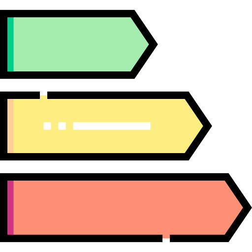 klasa energetyczna Detailed Straight Lineal color ikona