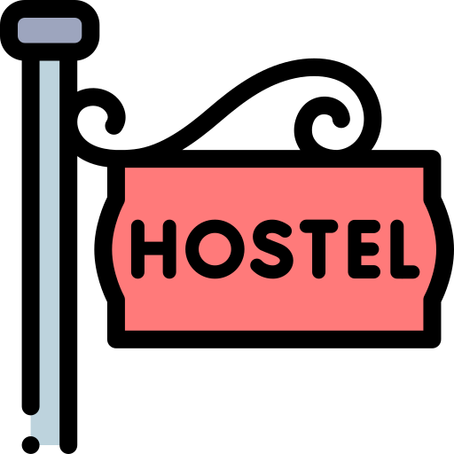 Hostel Detailed Rounded Lineal color icon