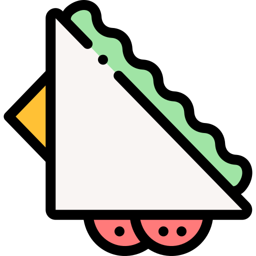サンドイッチ Detailed Rounded Lineal color icon