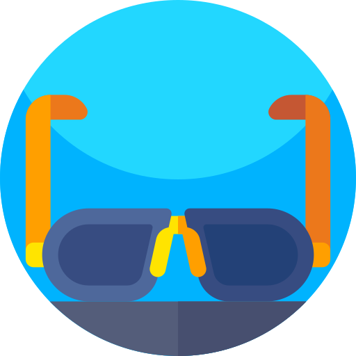 Sunglasses Geometric Flat Circular Flat icon