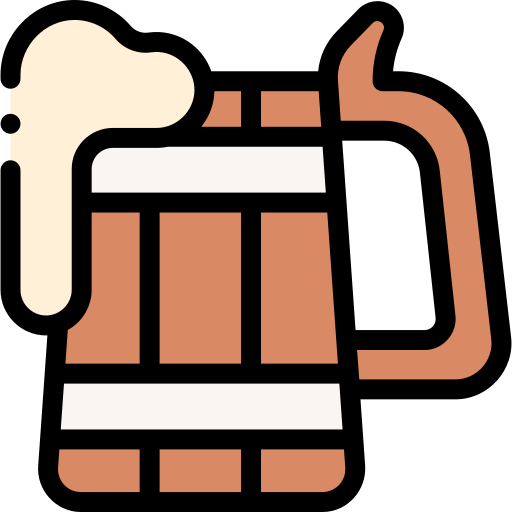 Beer Detailed Rounded Lineal color icon