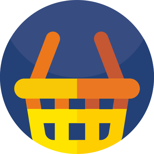 tienda de cestas Geometric Flat Circular Flat icono