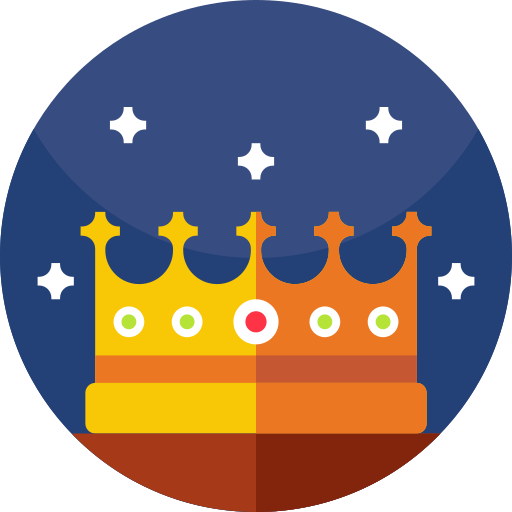 Crown Geometric Flat Circular Flat icon