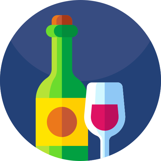 Wine Geometric Flat Circular Flat icon