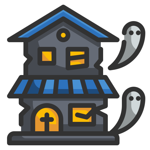Haunted house Wanicon Lineal Color icon