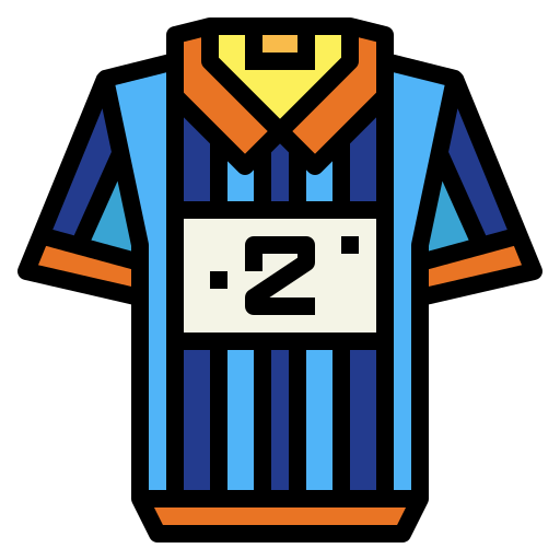 Soccer jersey Smalllikeart Lineal Color icon