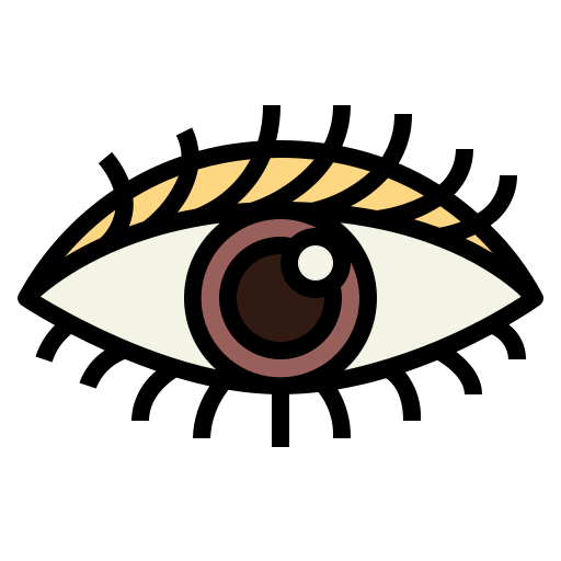 ojo Smalllikeart Lineal Color icono