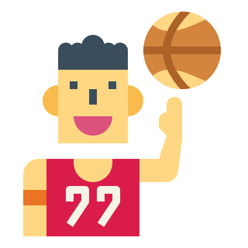 Basketball player Smalllikeart Flat icon