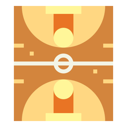 バスケットボール場 Smalllikeart Flat icon