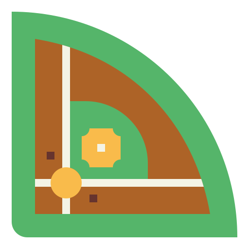 campo de béisbol Smalllikeart Flat icono
