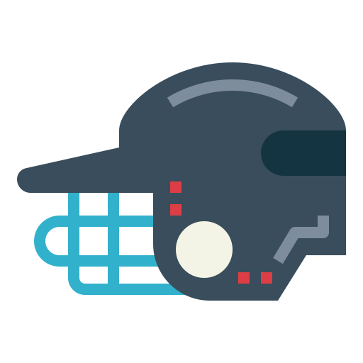 casco de beisbol Smalllikeart Flat icono