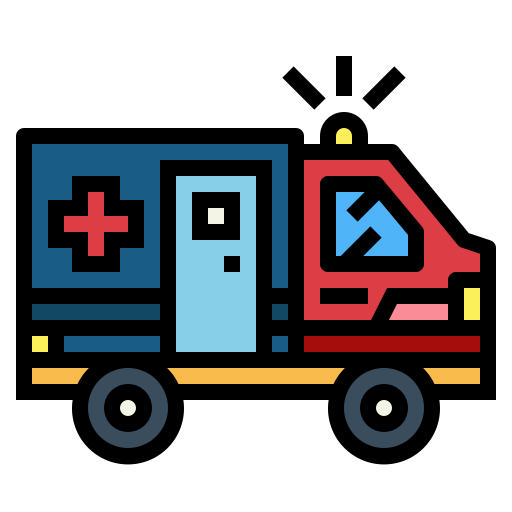 krankenwagen Smalllikeart Lineal Color icon