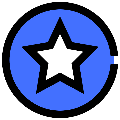 estrela Inipagistudio Blue Ícone
