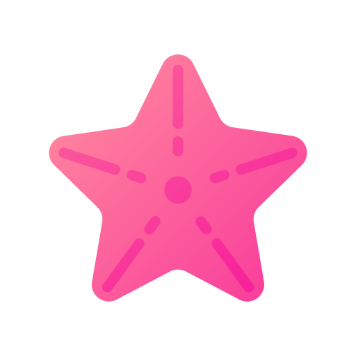 estrella de mar Inipagistudio Flat icono